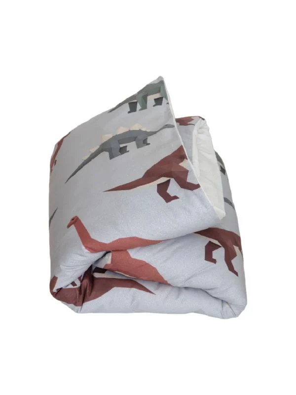 Studio Ditte Bettbezug - Dinosaurier - 120 x 150 cm - Hellgrau