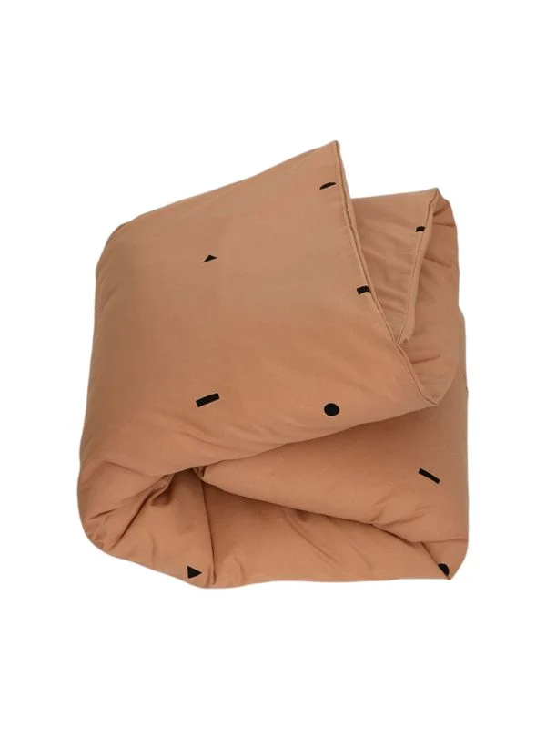 Studio Ditte Bettbezug - Playful Blocks - 140 x 220 cm - Karamell