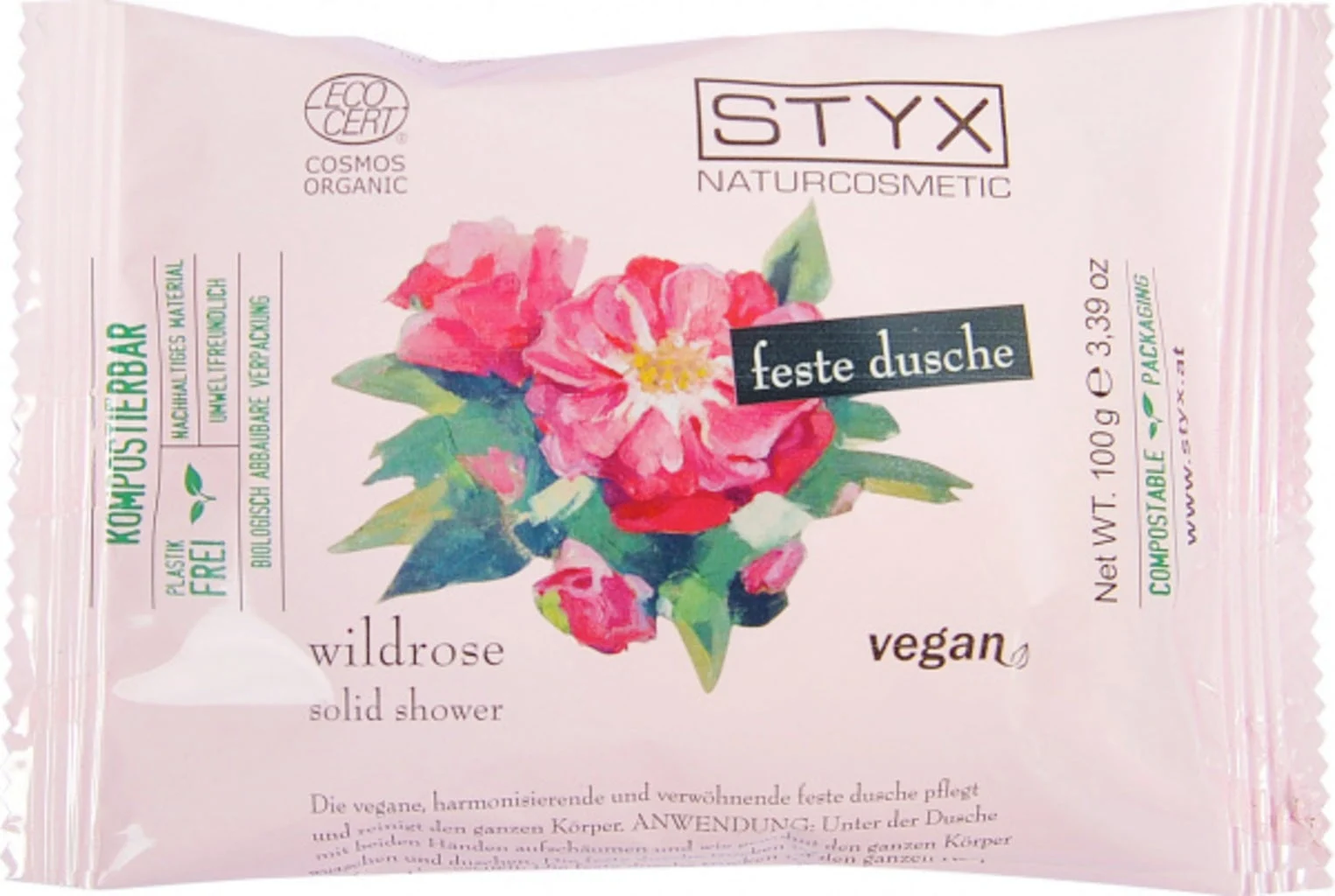 STYX Wildrose Feste Dusche, 100 g