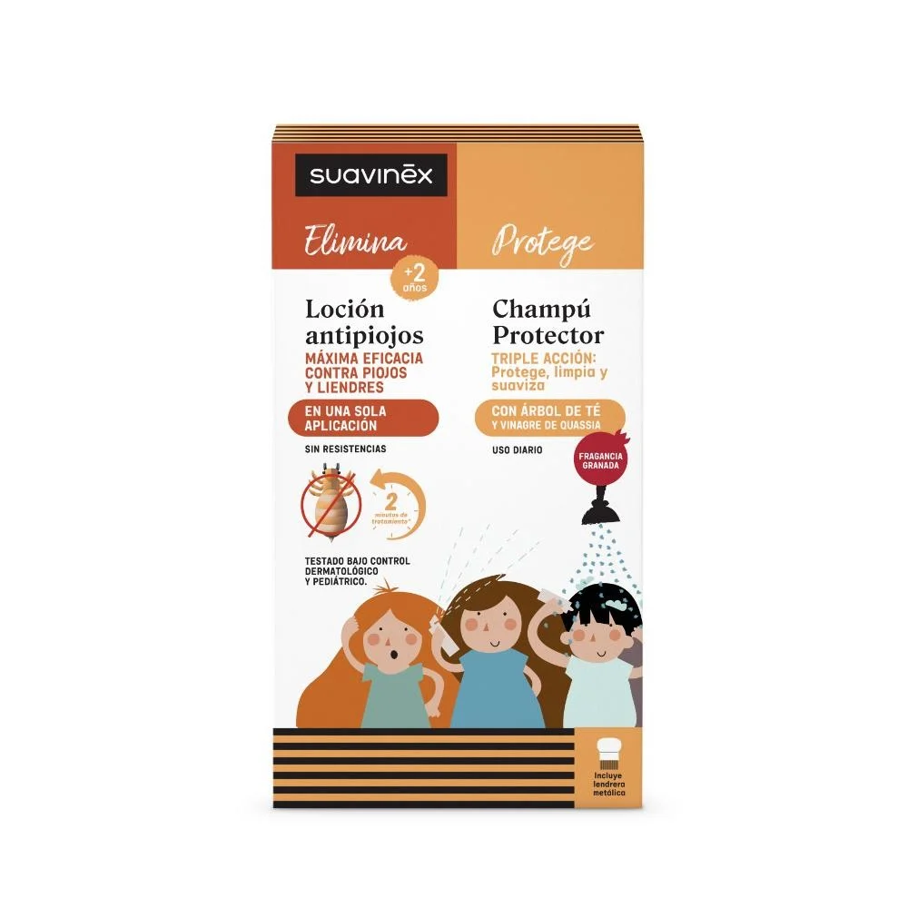 SUAVINEX Set Läuseabwehr-Lotion 125 ml + Schutz-Shampoo 250 ml