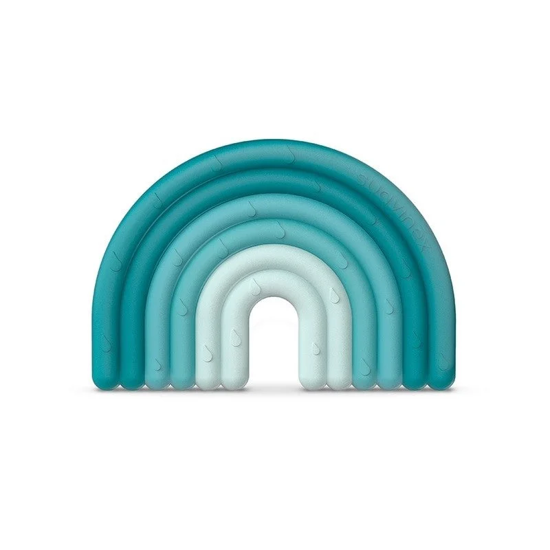 SUAVINEX Silikon-Beißring +0m Rainbow Blue Stufe 1