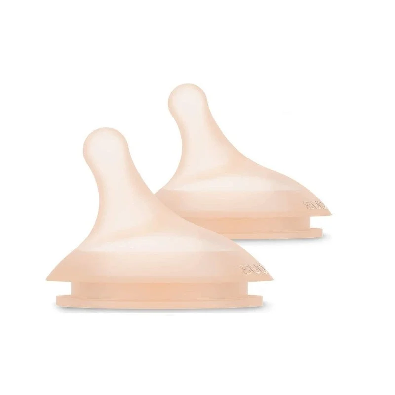 SUAVINEX Zero Zero Sauger Anpassbarer Fluss Silikon Farbton Fair +0m 2 Einheiten