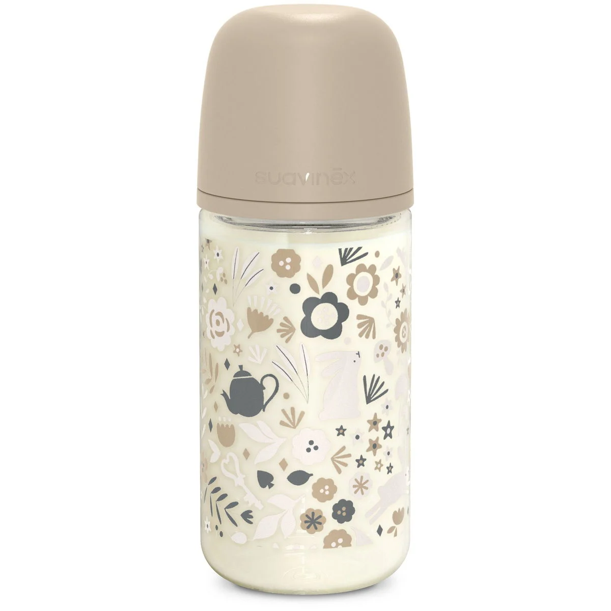 SuavinexGlasfläschchen wonderland beige 240ml