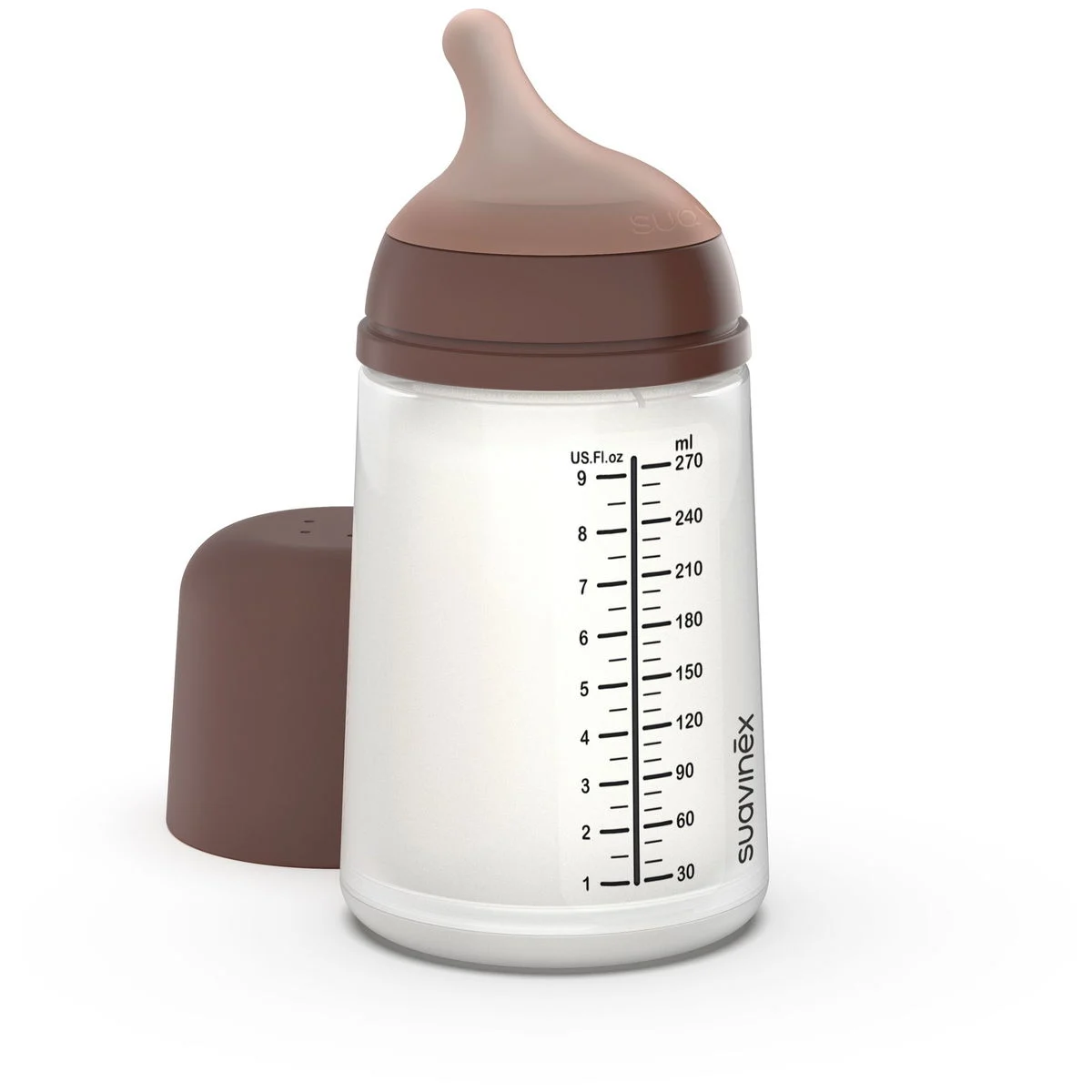 SuavinexZero Zero Anti Kolik Fläschchen braun 270ml mittlerer Durchfluss