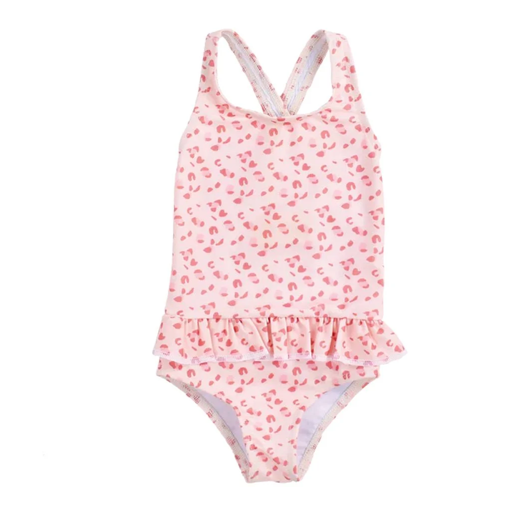 Swim EssentialsBadeanzug Girl old pink leopard 62/68