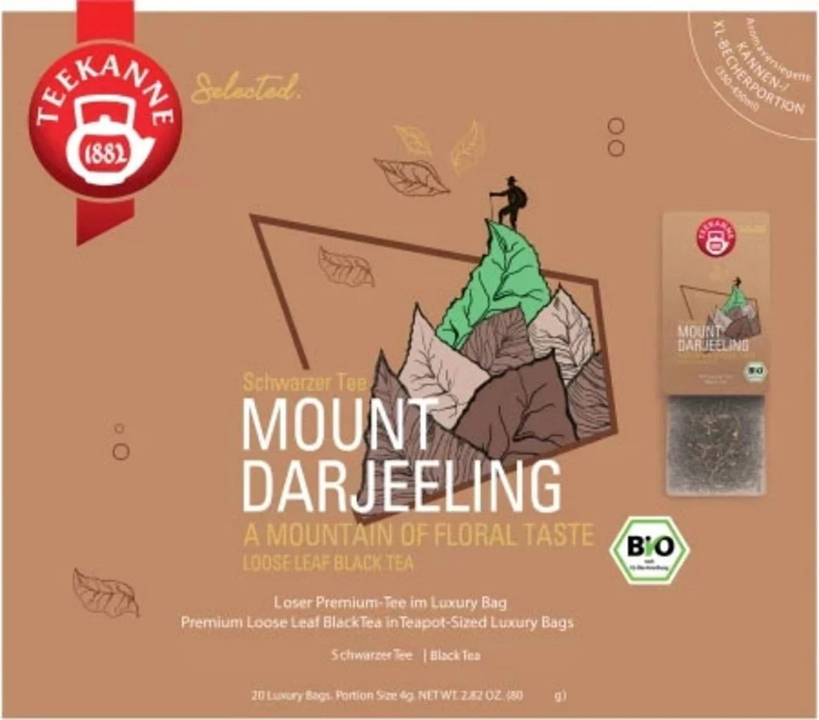 TEEKANNE Bio Luxury Bag Mount Darjeeling, 20 Beutel (80 g)