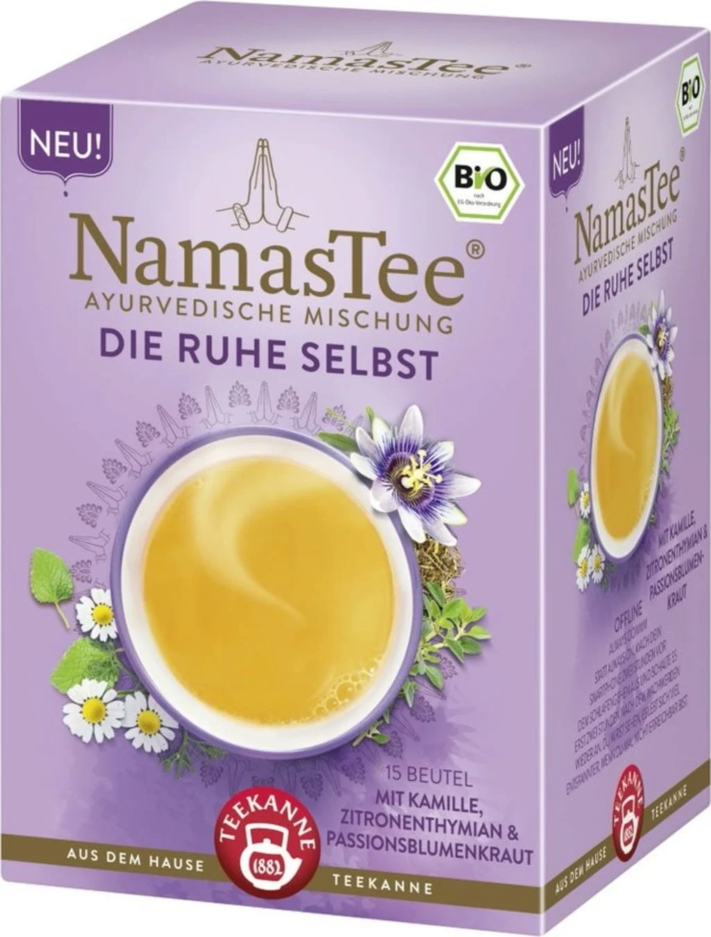 TEEKANNE NamasTee Bio-Kräutertee "Die Ruhe selbst", 15 Doppelkammerbeutel (27 g)