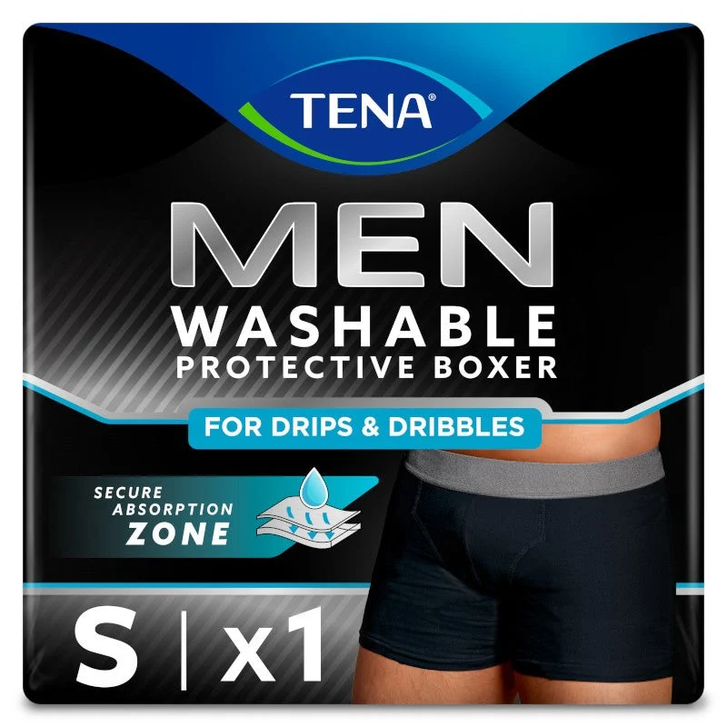 TENA Men Boxer Waschbare Boxer Schwarz S 1 Stück