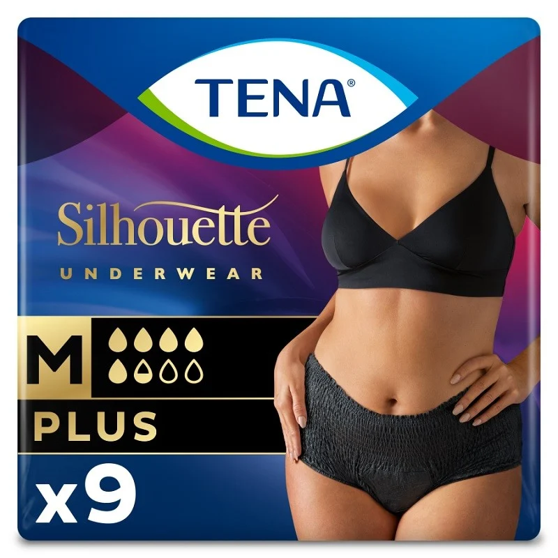 TENA Silhouette Black High Waist Medium 9 Einheiten