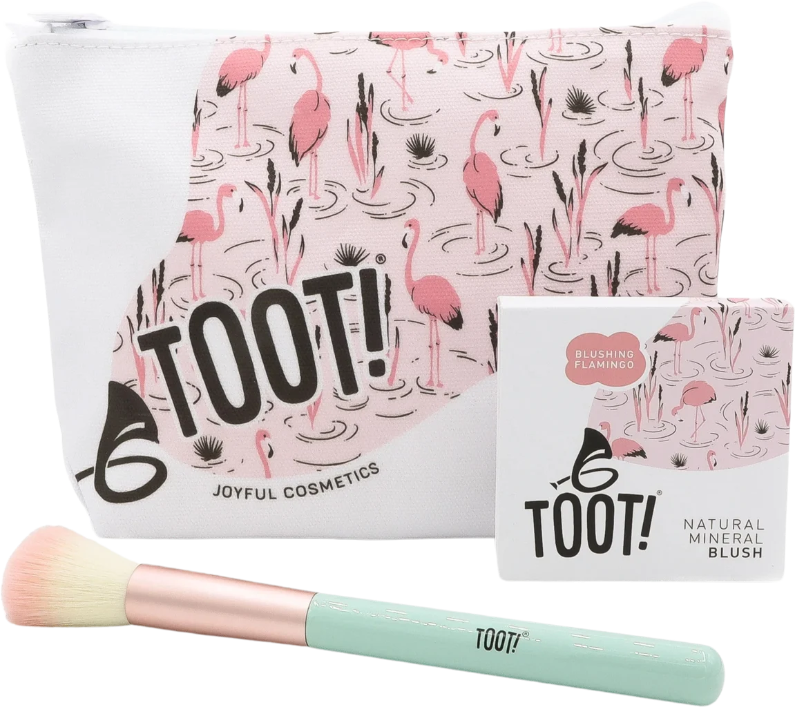 TOOT! Blushing Flamingo Blush Bag Set