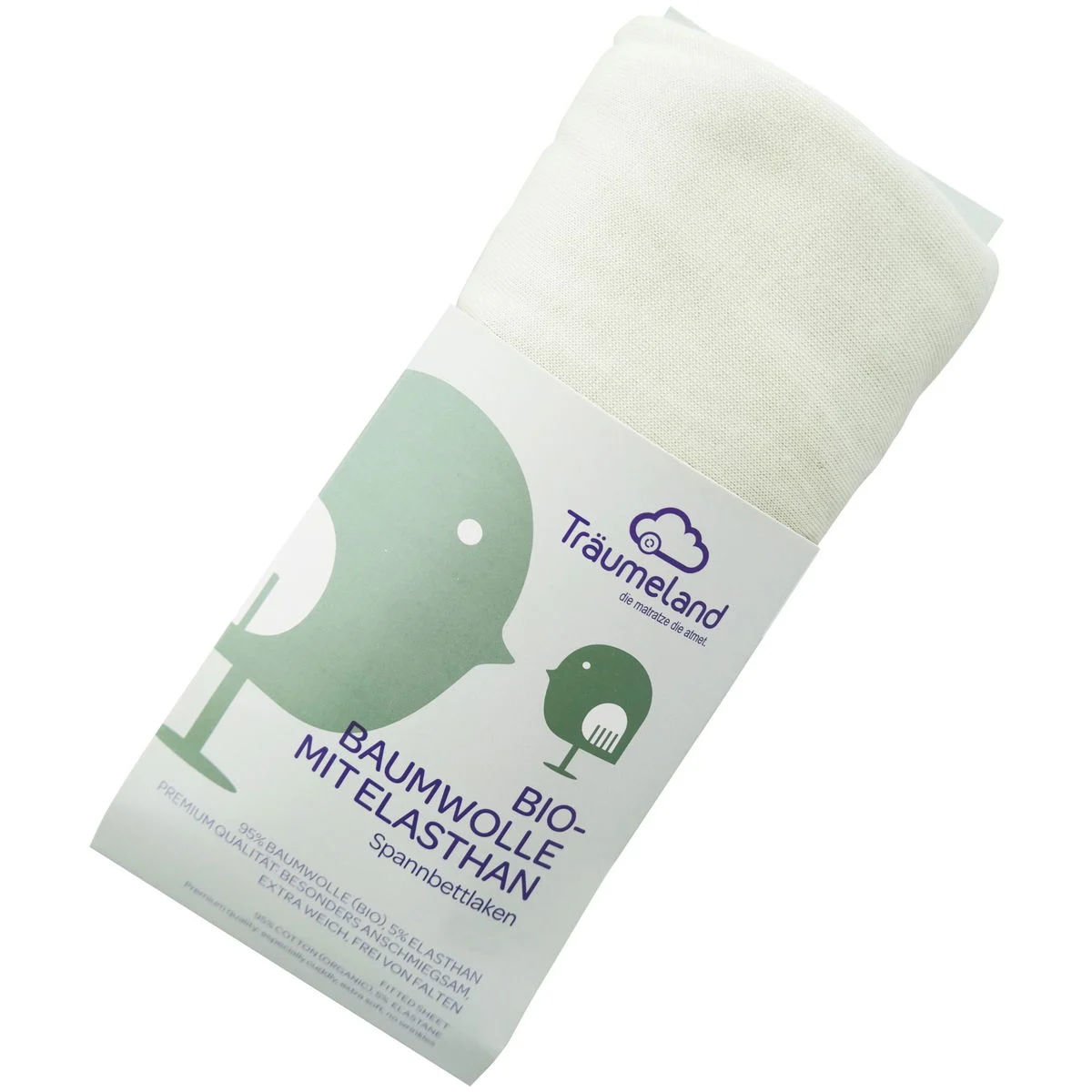 TräumelandFixleintuch Bio-Baumwolle mint 70x140cm