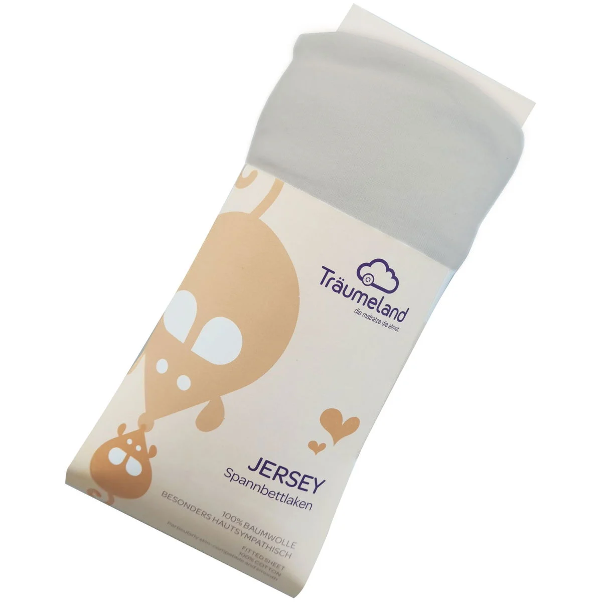 TräumelandFixleintuch Jersey hellgrau 70x140cm