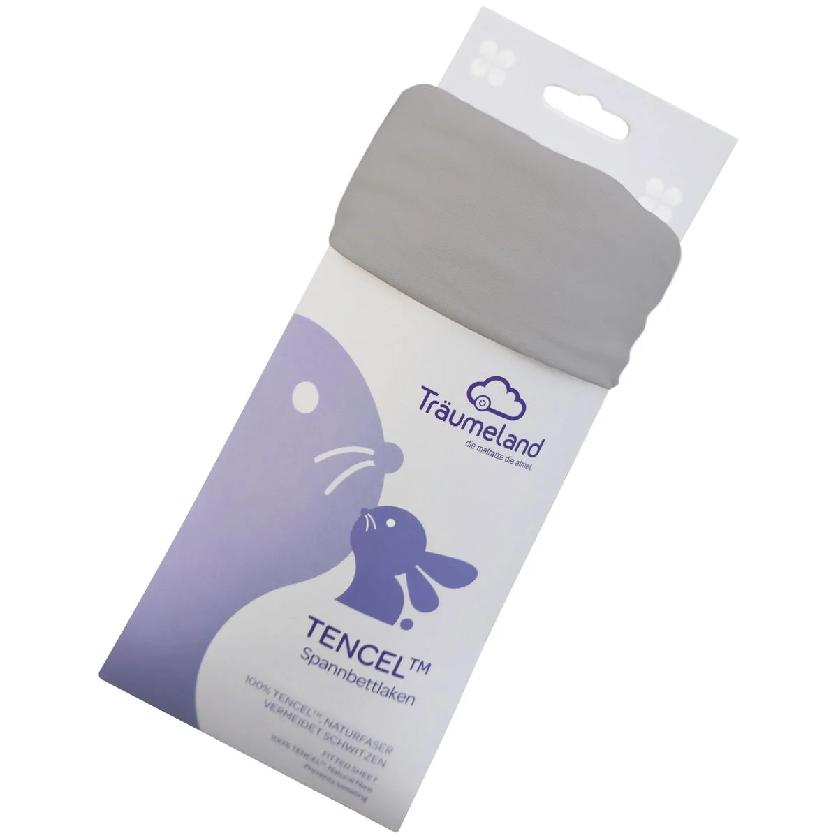 TräumelandFixleintuch Tencel dunkelgrau 70x140cm