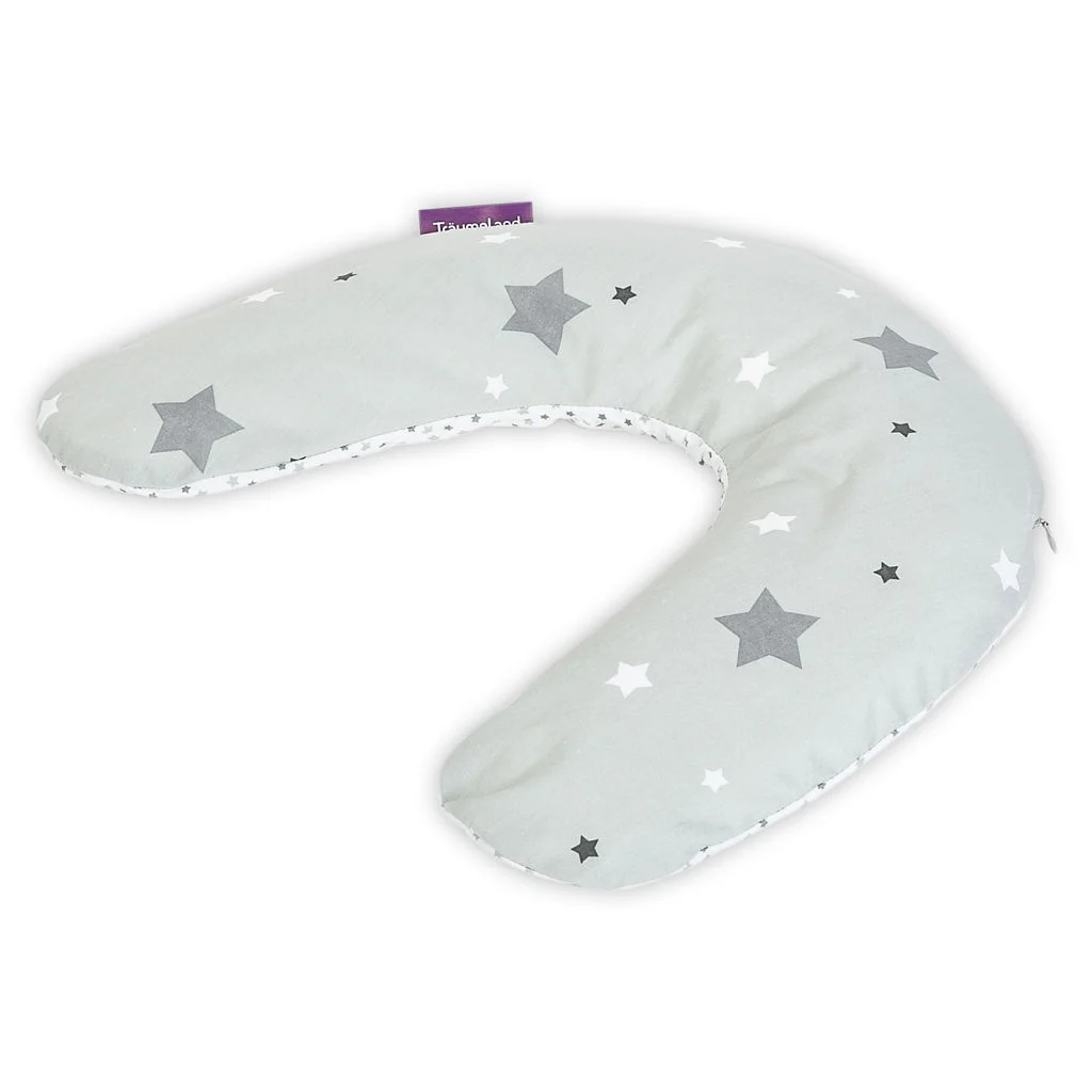 TräumelandSeitenlagerungskissen grau Stars