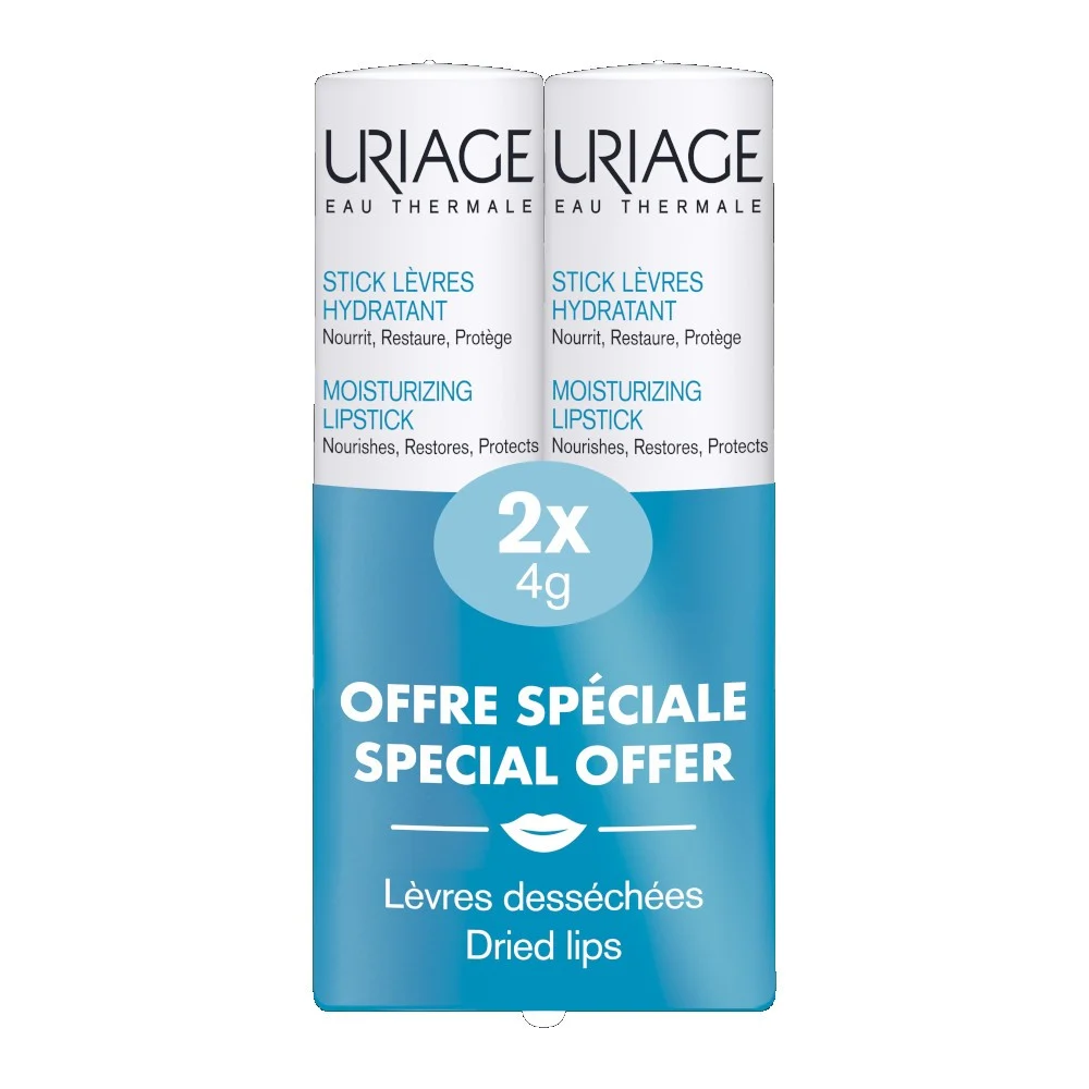 Uriage Duplo Stick de Labios Hidratante 2x4 g