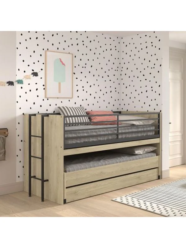 Vipack Sam Halbhochbett mit Schlafschublade - Eiche
