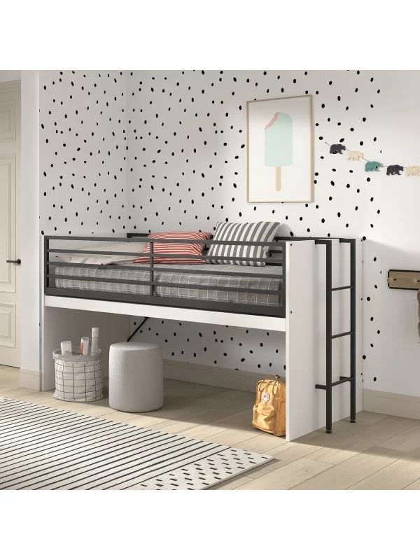 Vipack Sam Halbhochbett - Weiß