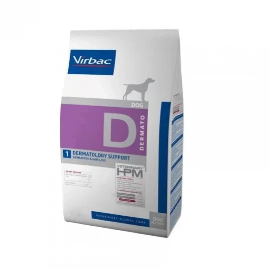 Virbac HPM Canine Dermatologie Unterstützung D1 Trockenfutter 3Kg