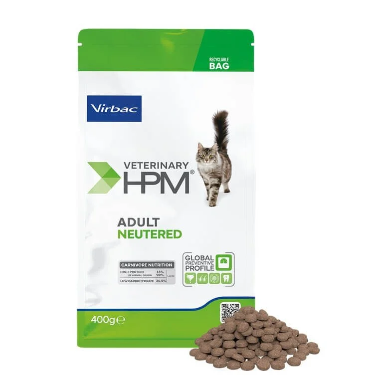 Virbac HPM Cat Adult Neutered Pienso Seco para Gatos 400g