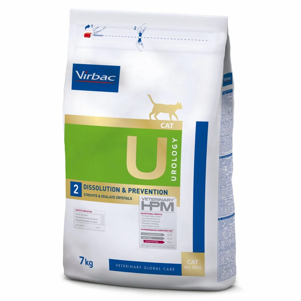 Virbac HPM Urologie U2 Trockenfutter für Katzen 7Kg