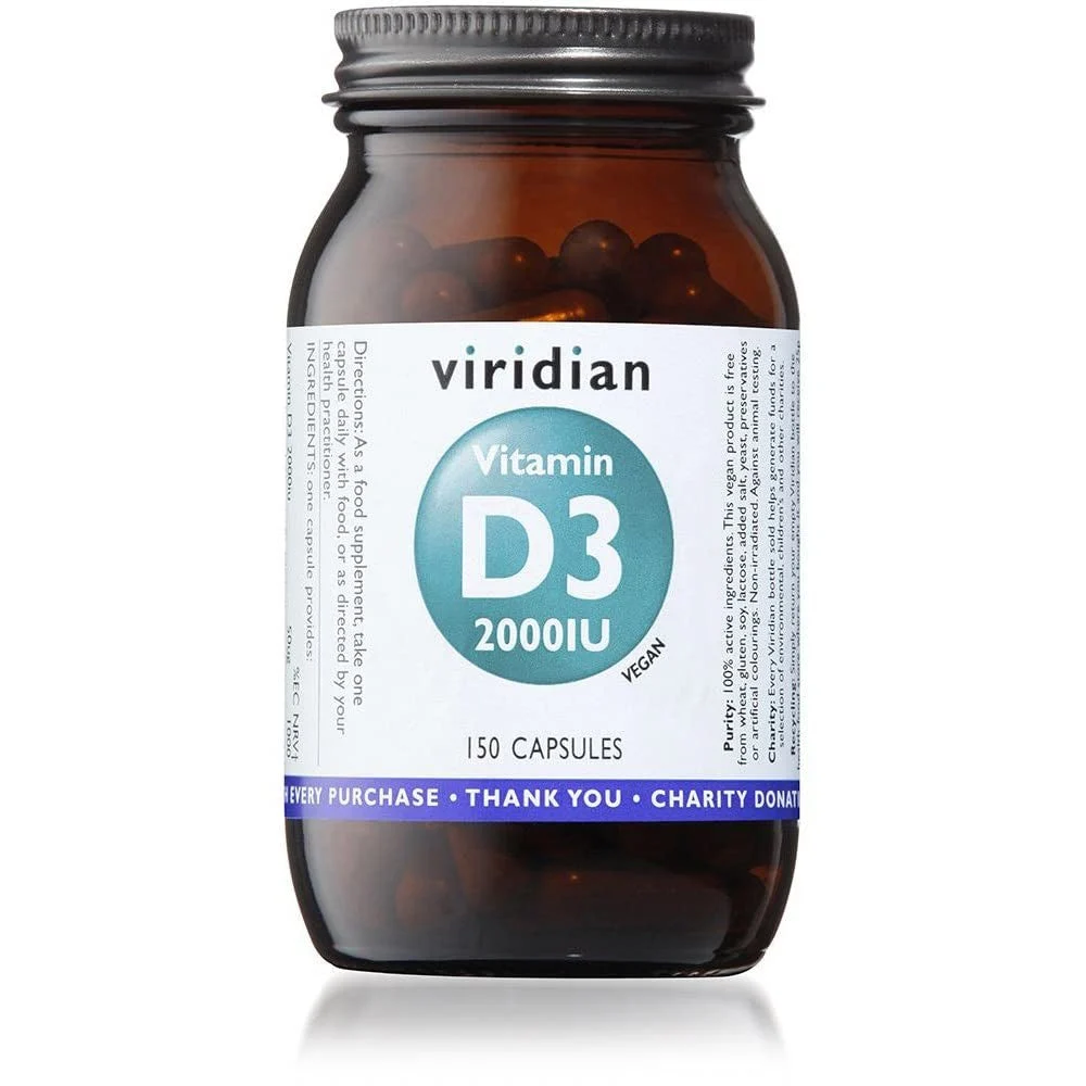 Viridian Vitamin D3 Vegan 2000 IE 60 VKaps