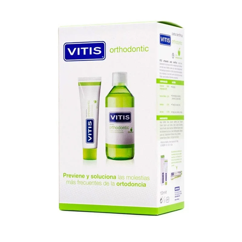 VITIS Kieferorthopädisches Paket Zahnpasta 100ml + Mundwasser 500ml
