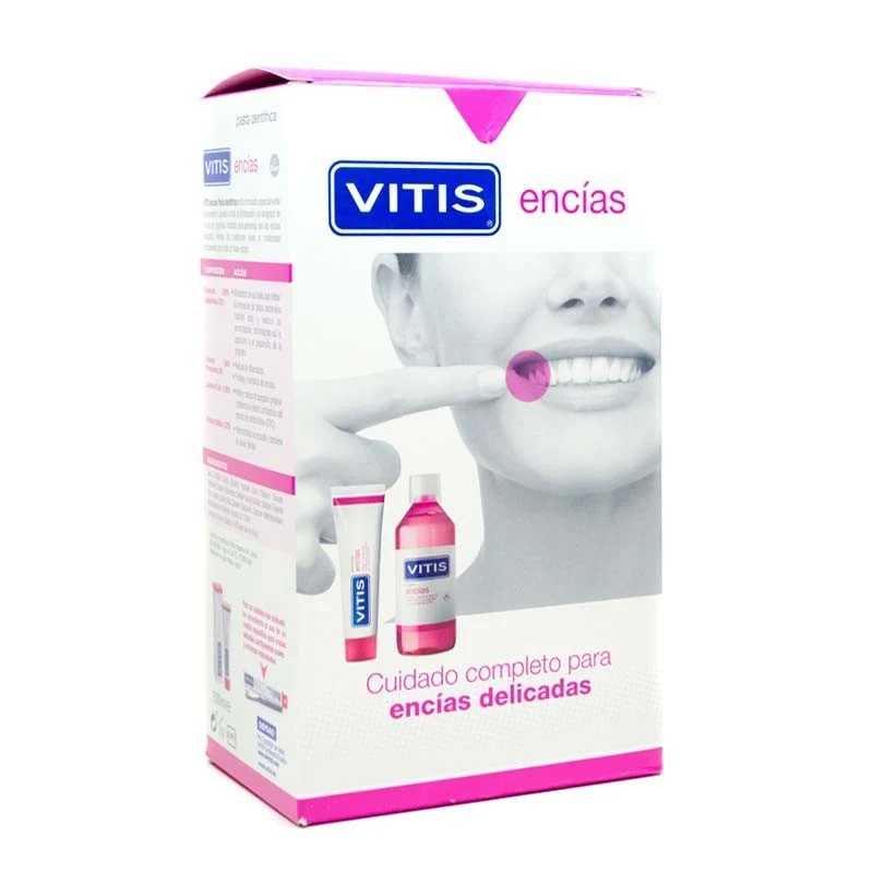VITIS Sensitive Gums Pack Zahnpasta 100ml + Mundwasser 500ml