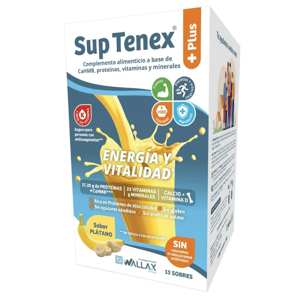 Wallax Sup Tenex Plus Energie und Vitalität Banane 15 Beutel x 32 g