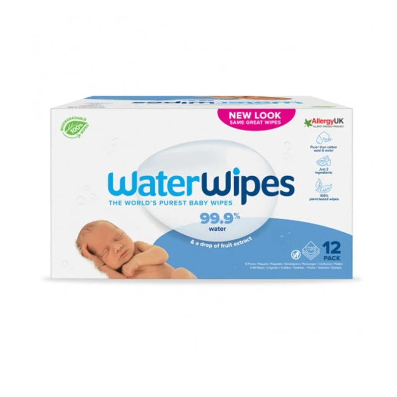 WaterWipes Box mit 12x60 Einheiten
