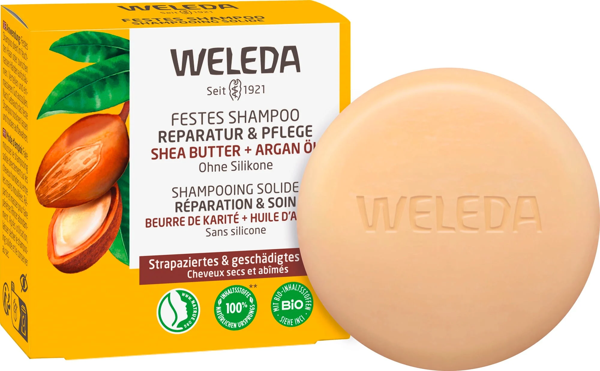 Weleda Festes Shampoo Reparatur & Pflege, 50 g