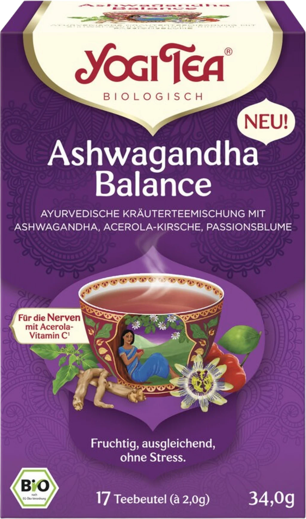 Yogi Tea Ashwagandha Balance Tee Bio, 17 Teebeutel (34 g)