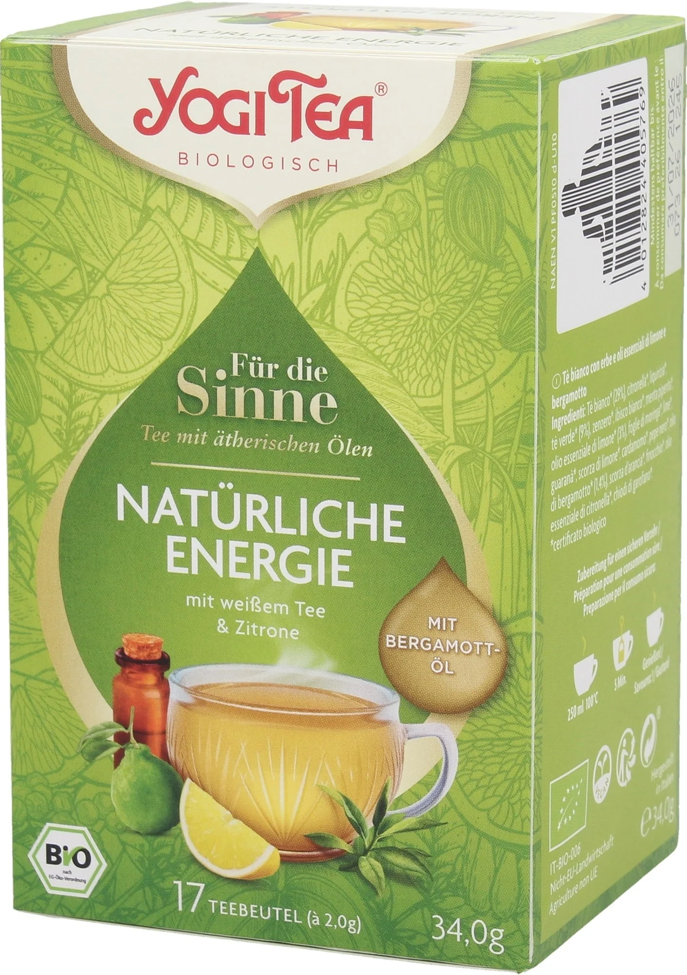 Yogi Tea Für die Sinne - Natürliche Energie Tee Bio, 34 g
