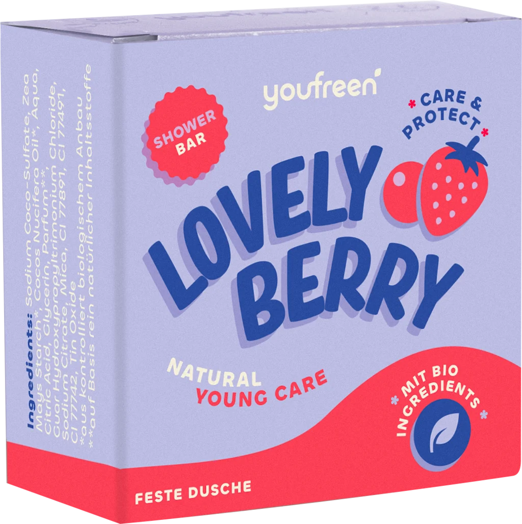 youfreen Feste Dusche lovely berry, 75 g