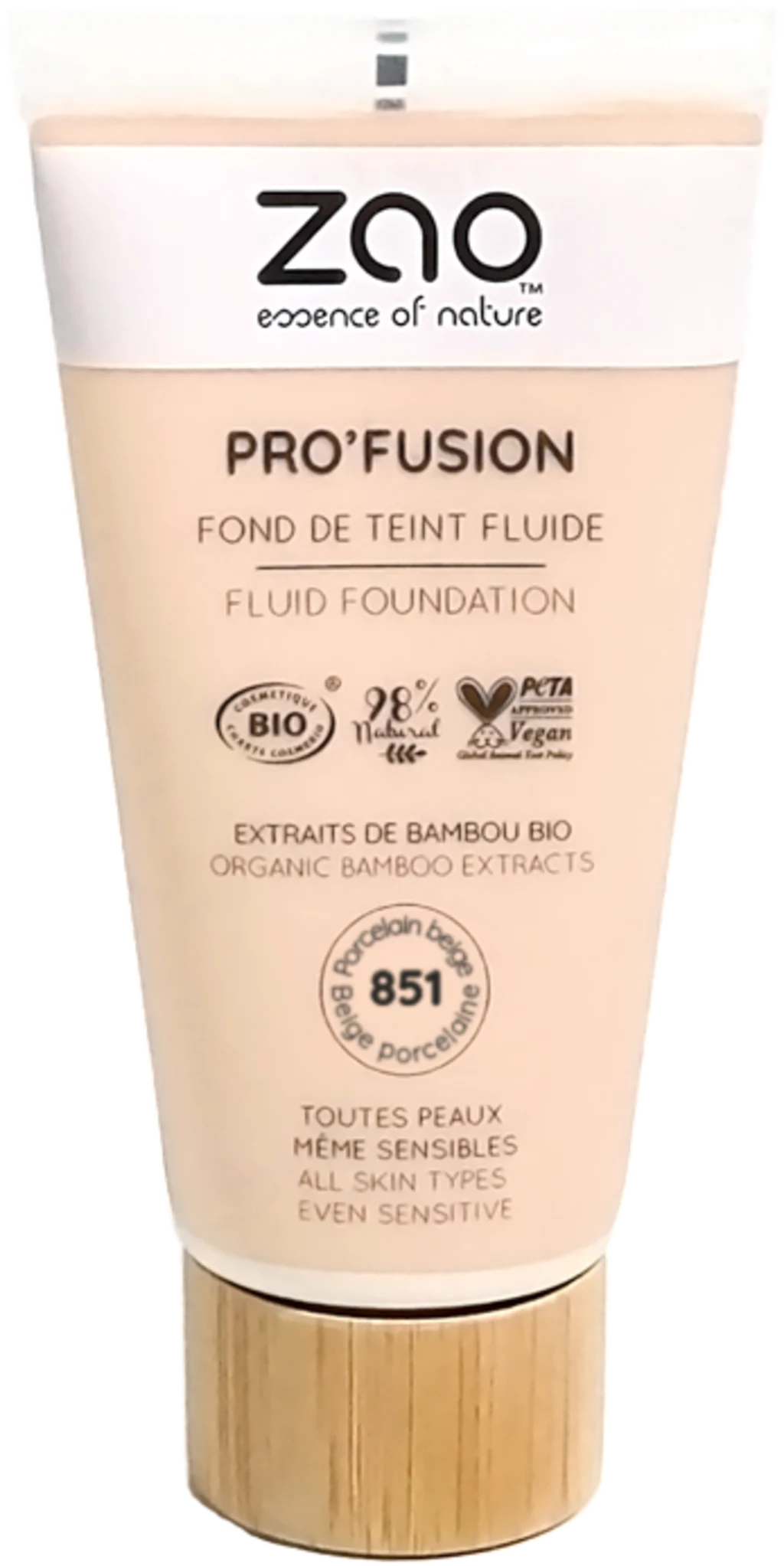ZAO Pro'Fusion Fluid Foundation, 854 Natural Medium