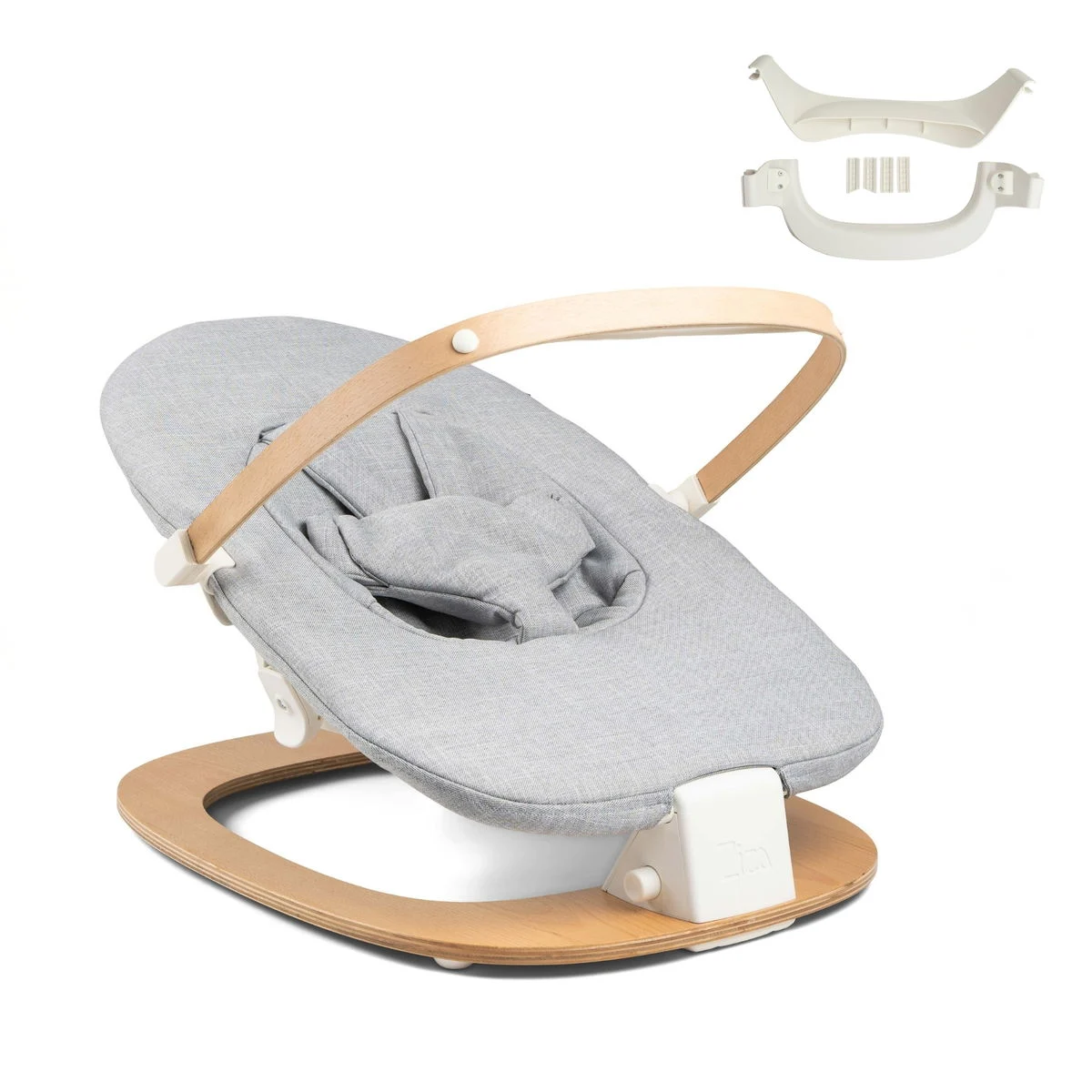 ZizaBabywippe inklusive Hochstuhl Montage Set grey/vanilla