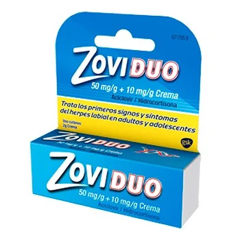 ZOVIDUO 50/10mg Creme 1 Tube 2 Gramm