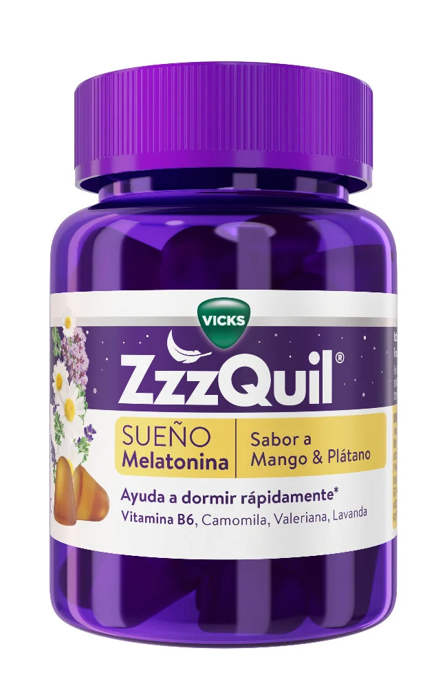 ZzzQuil Schlaf Melatonin Geschmack Mango & Banane 30 Gummies