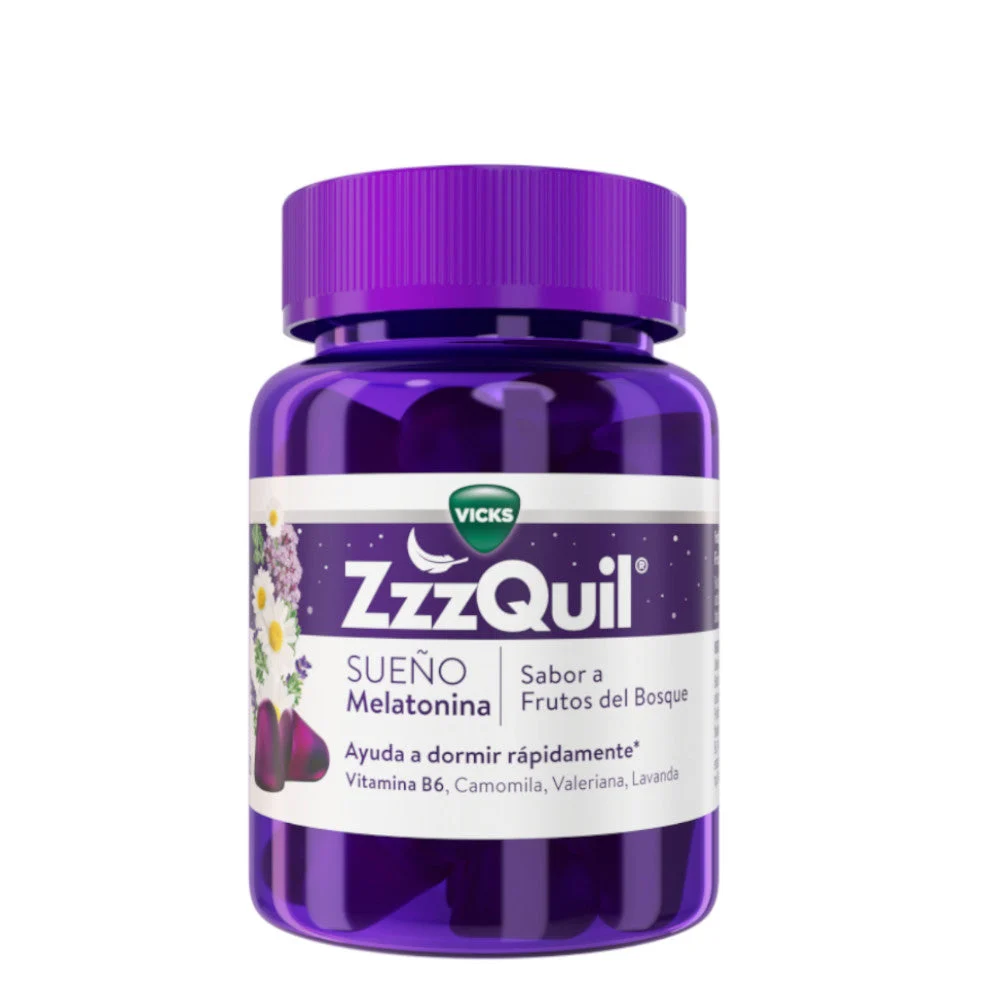 ZzzQuil Schlaf Melatonin Geschmack Waldfrüchte 30 Gummies